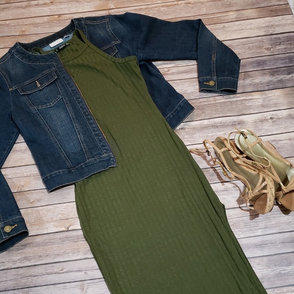 🆕️Olive Green Cami Dress - Picture 2 of 4